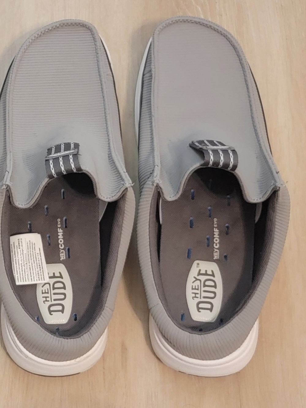 Hey Dude Men's Grey Slip-On Casual Shoes